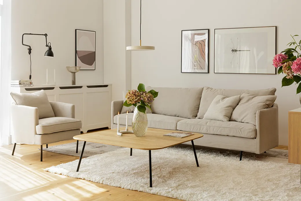 SOFFA JULIA LUX - STORA RYGGKUDDAR